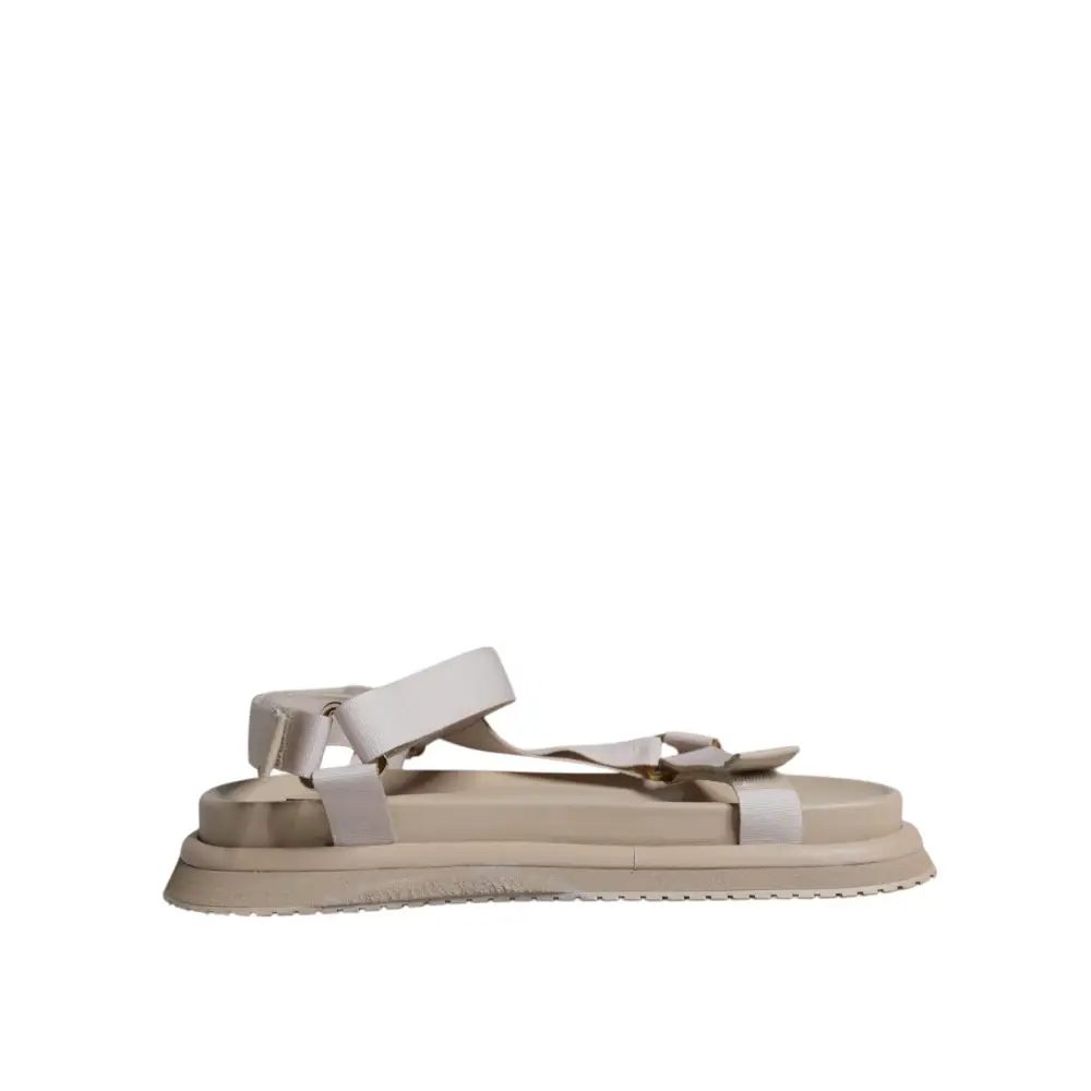 Dolce & Gabbana Beige Nappa Devotion Riemen Herren Sandalen Schuhe - EU44/US11
