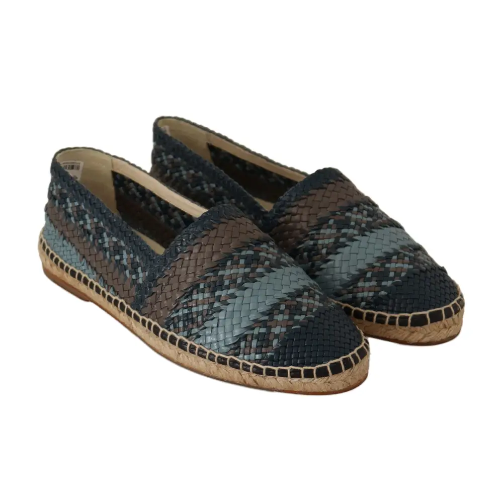 Dolce & Gabbana Blau Gray Slip On Buffalo Espadrille Schuhe - EU40/US7