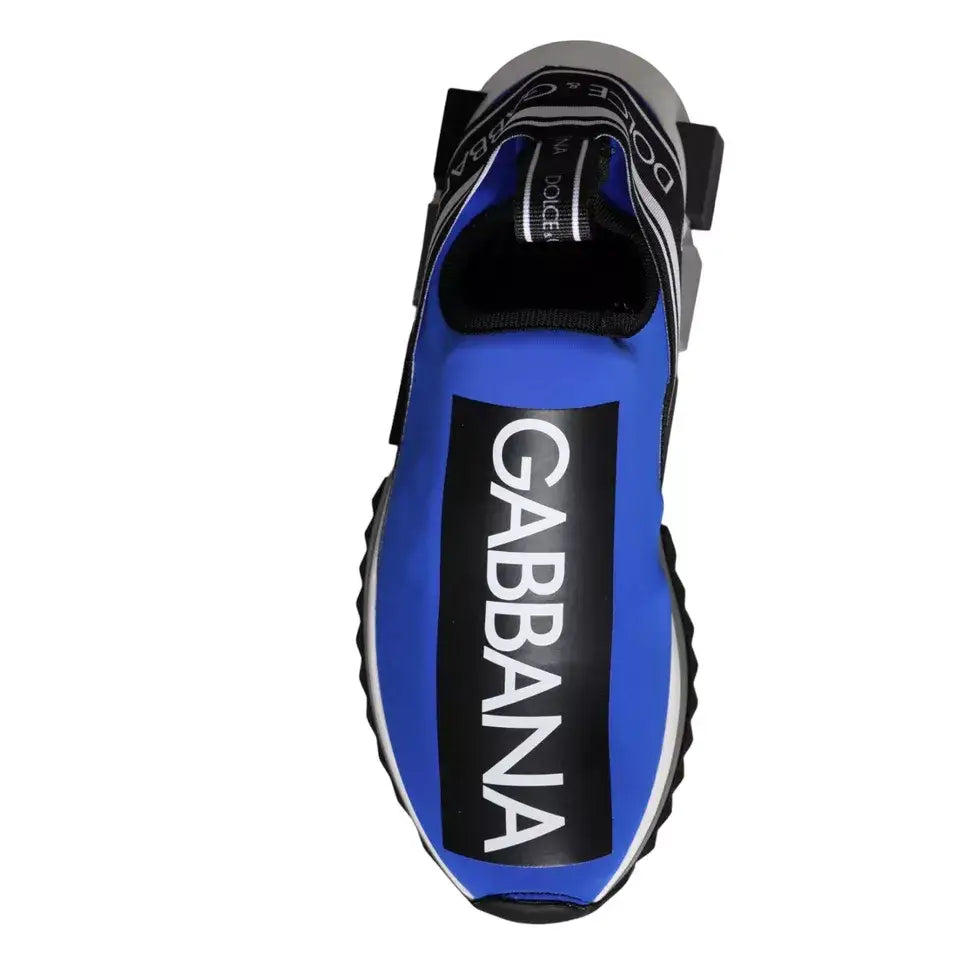 Dolce & Gabbana Blau Logo Low Top Sorrento Turnschuhe Schuhe - EU39.5/US6.5