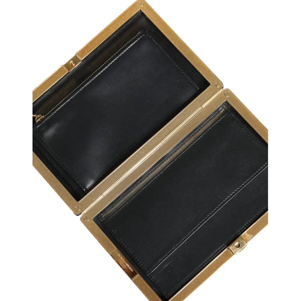 Dolce & Gabbana Blau Samt Gold Rahmen Kupplung Abend Party Handtasche