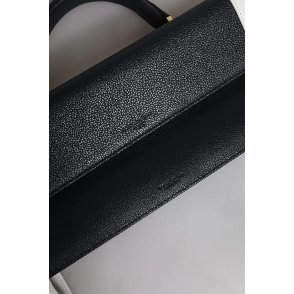 Dolce & Gabbana Blau-Weißes Kalbsleder Crossbody Umhängetasche