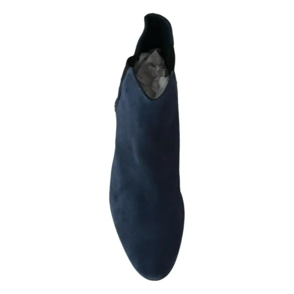 Dolce & Gabbana Blau Wildleder verschönert Nieten Stiefel Schuhe - EU38.5/US8