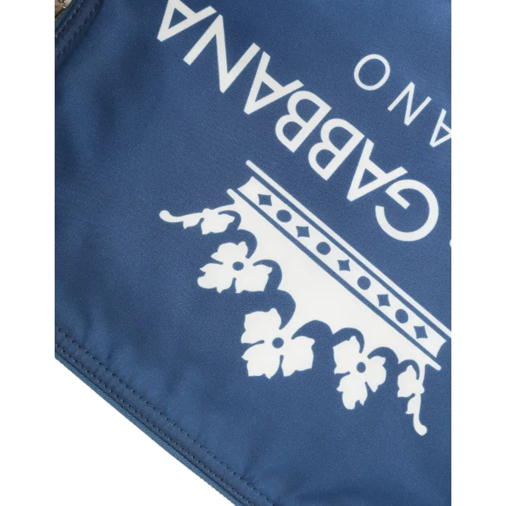 Dolce & Gabbana Blaue DG Milano Print Nylon Pouch Clutch Herren Tasche