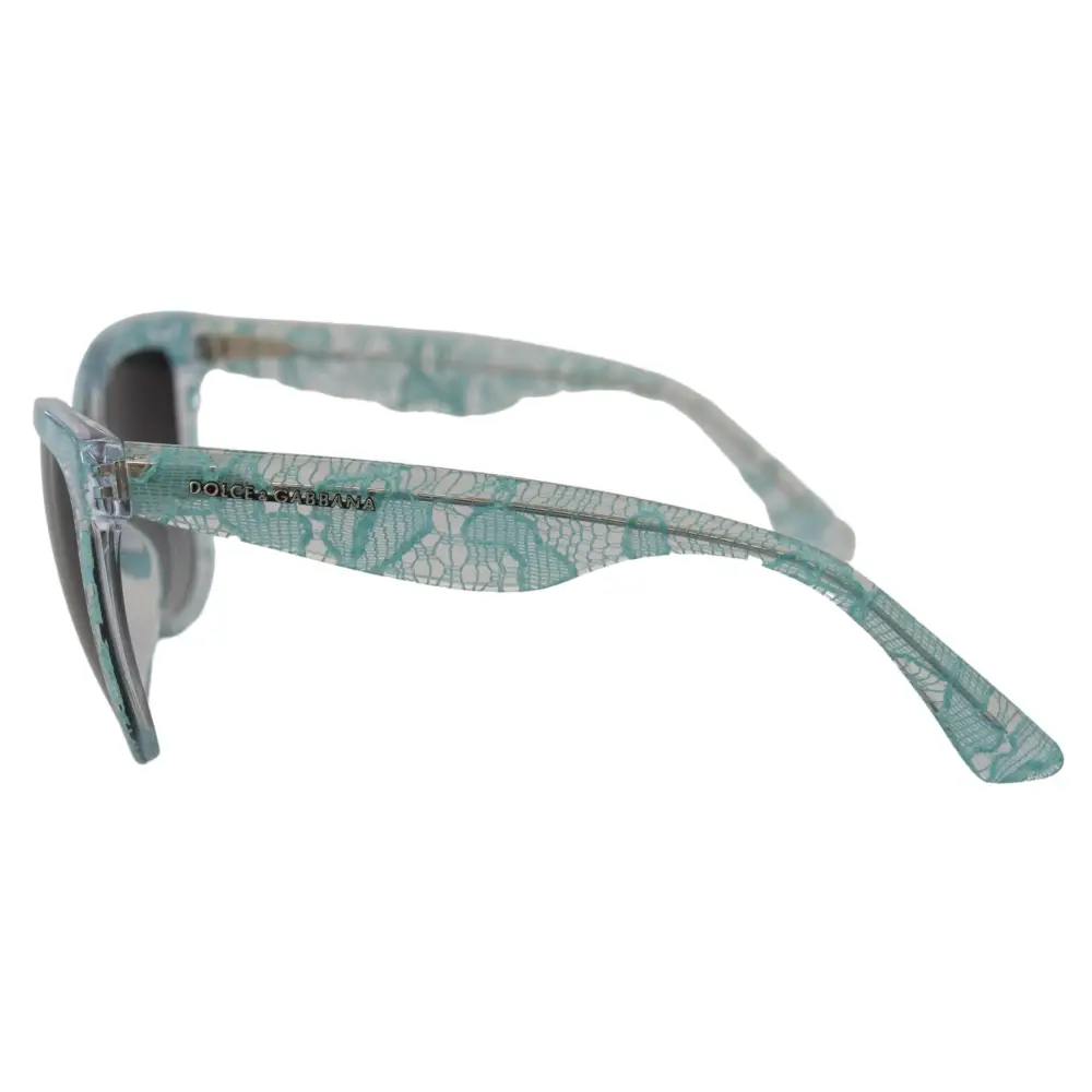 Dolce & Gabbana Blaue DG4190 Spitze Kristall Acetat Schmetterling Sonnenbrille