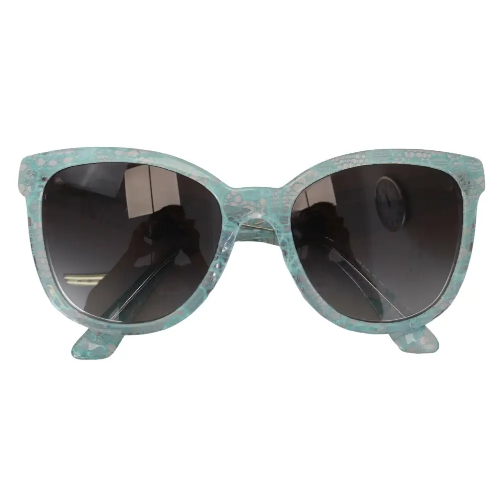Dolce & Gabbana Blaue DG4190 Spitze Kristall Acetat Schmetterling Sonnenbrille