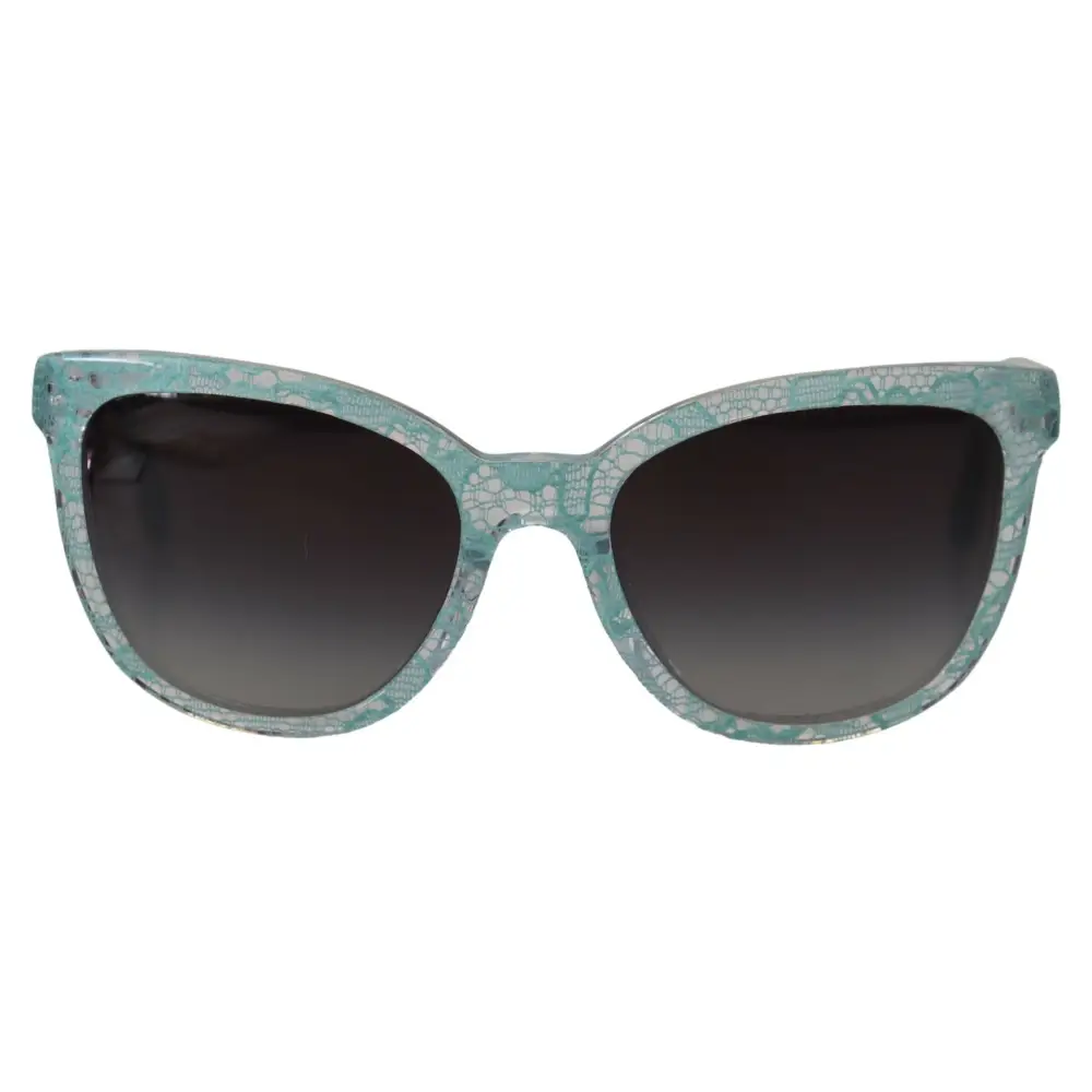 Dolce & Gabbana Blaue DG4190 Spitze Kristall Acetat Schmetterling Sonnenbrille