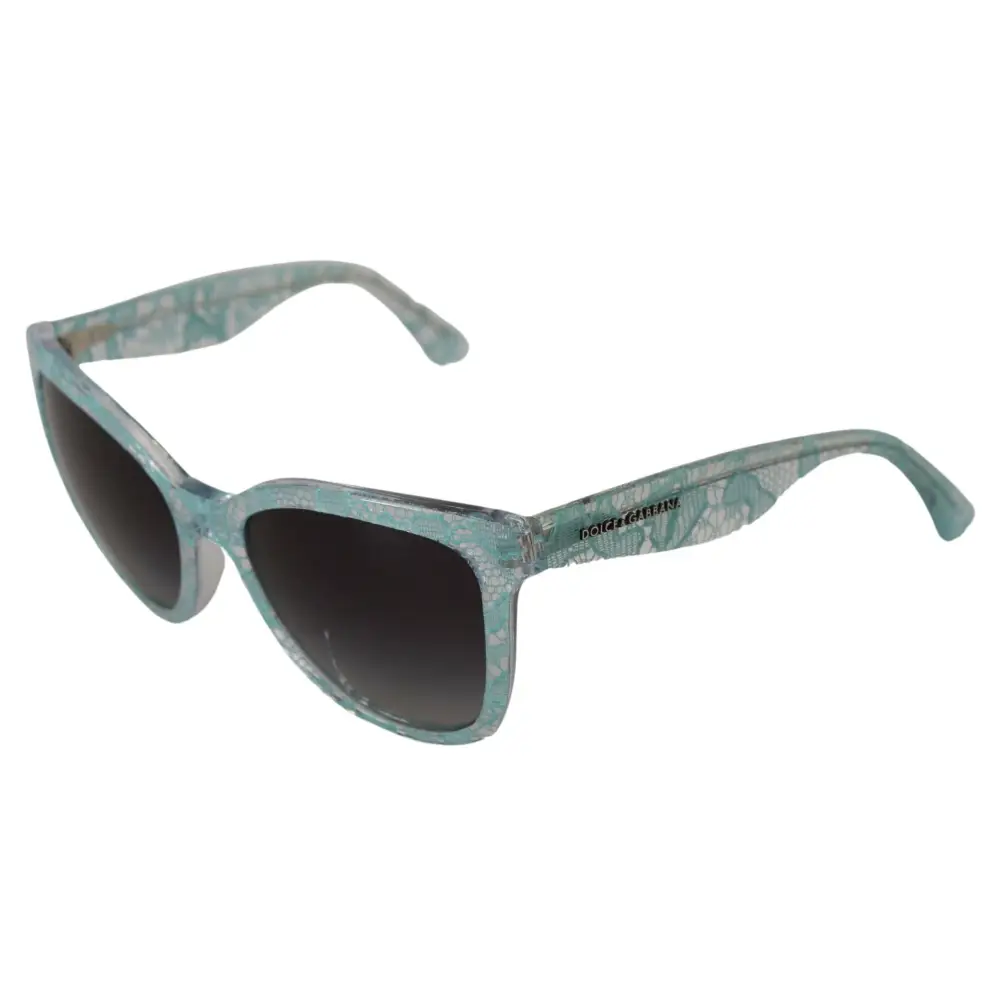 Dolce & Gabbana Blaue DG4190 Spitze Kristall Acetat Schmetterling Sonnenbrille