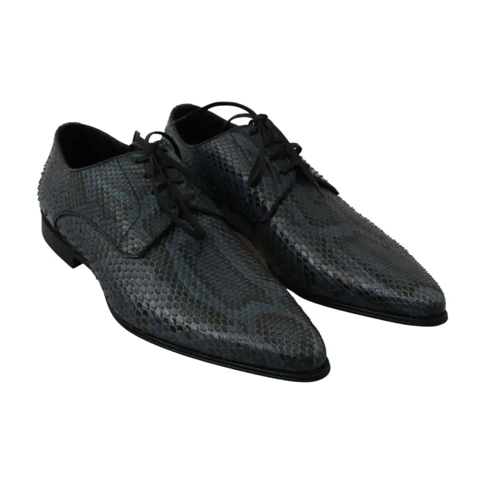 Dolce & Gabbana Blaue Pythonleder-Schlangenhaut-Schuhe - EU40/US7