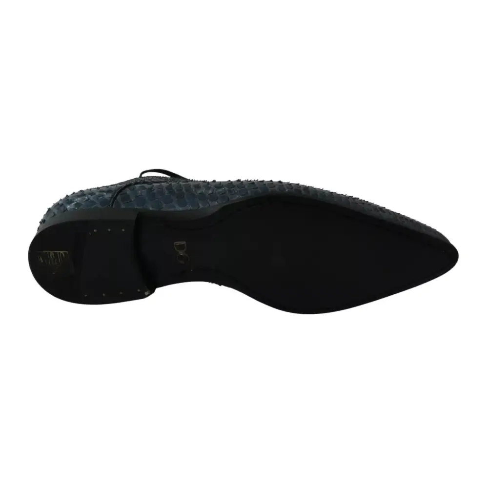 Dolce & Gabbana Blaue Pythonleder-Schlangenhaut-Schuhe - EU40/US7