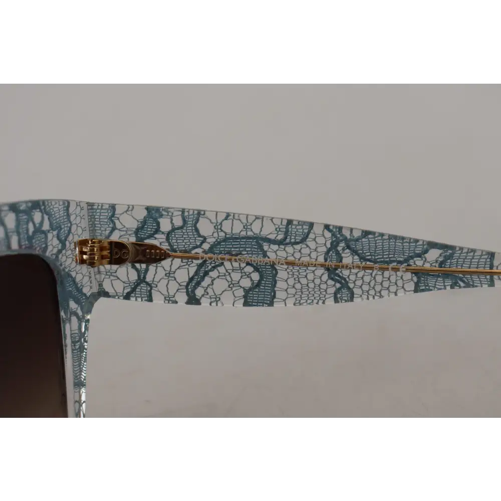 Dolce & Gabbana Blaue Spitze Acetat Kristall Schmetterling DG4231 Sonnenbrille