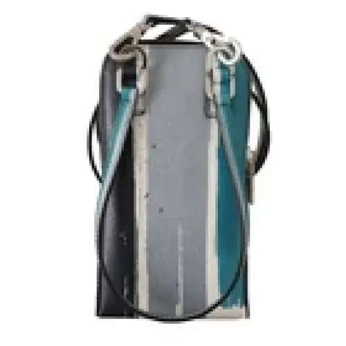 Dolce & Gabbana Blauer Leder-Crossbody-Halsriemen mit Kartenfach und Handyfach