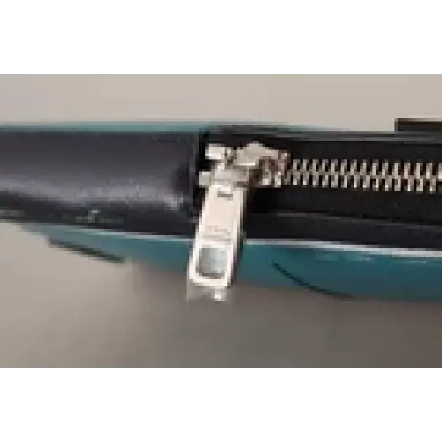 Dolce & Gabbana Blauer Leder-Crossbody-Halsriemen mit Kartenfach und Handyfach