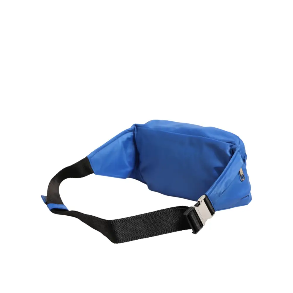 Dolce & Gabbana Blauer Logo-Plakette Nylon-Taillen-Gürteltasche Herren Borse Bag