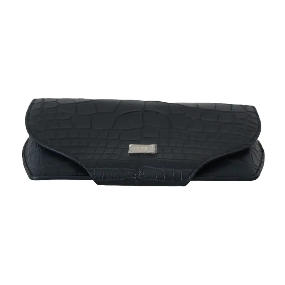 Dolce & Gabbana Blaues Krokodil Brillenetui Sonnenbrille Hülle Etui