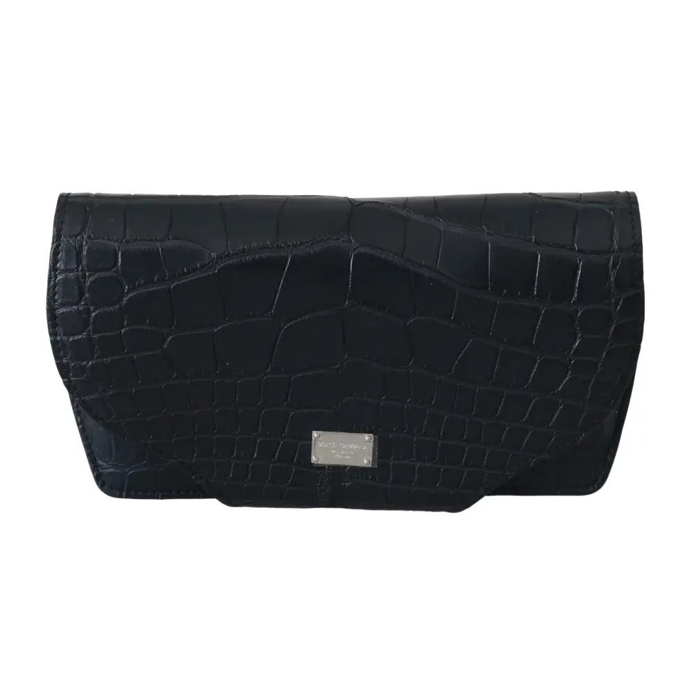 Dolce & Gabbana Blaues Krokodil Brillenetui Sonnenbrille Hülle Etui