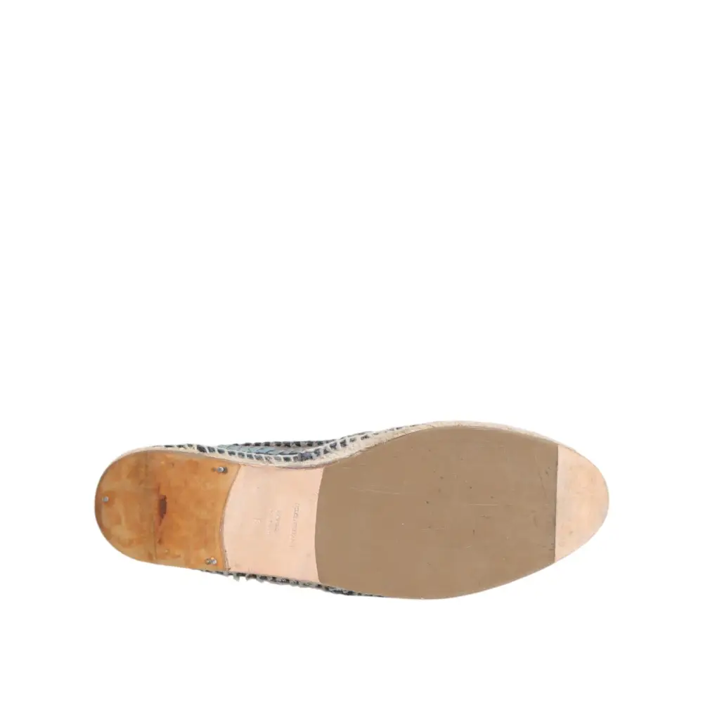 Dolce & Gabbana Blaugraue gewebte Leder Espadrille-Schuhe von Buffalo - EU42/US9