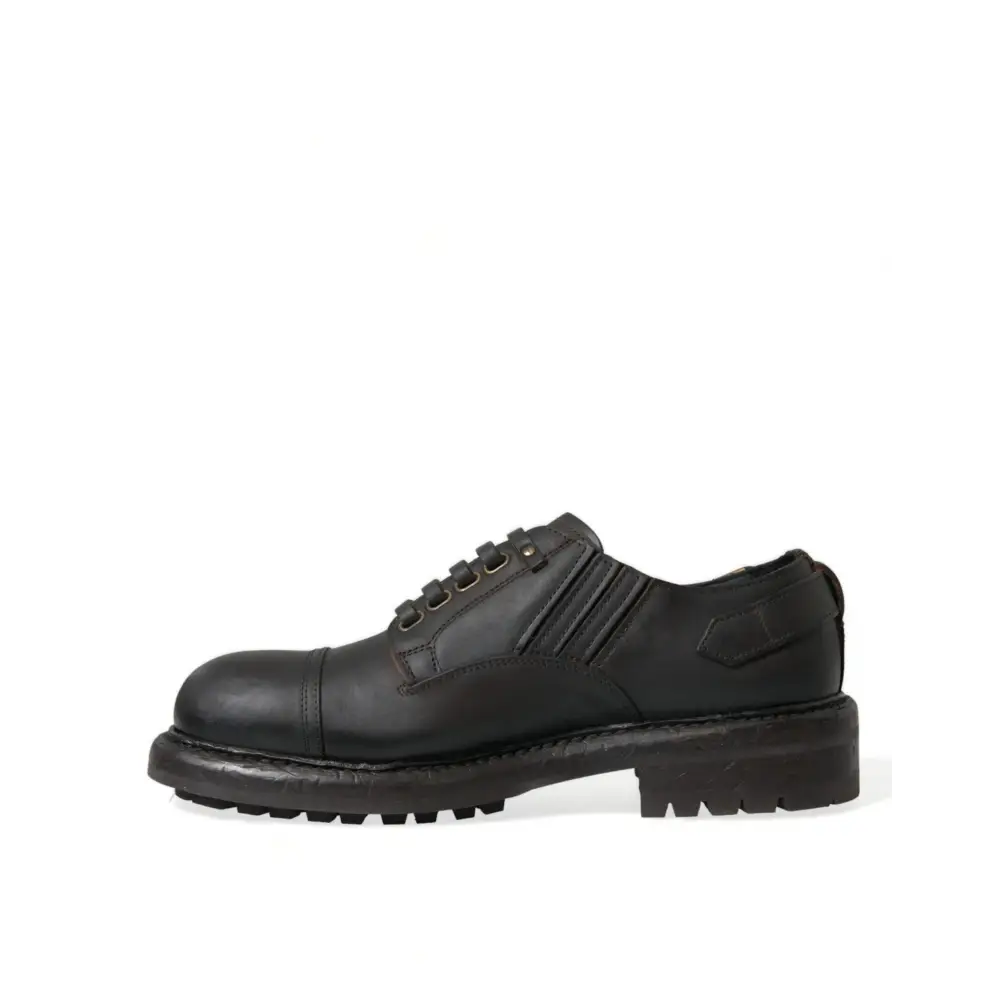 Dolce & Gabbana Braun Leder Lace Up Derby Männer Kleid Schuhe