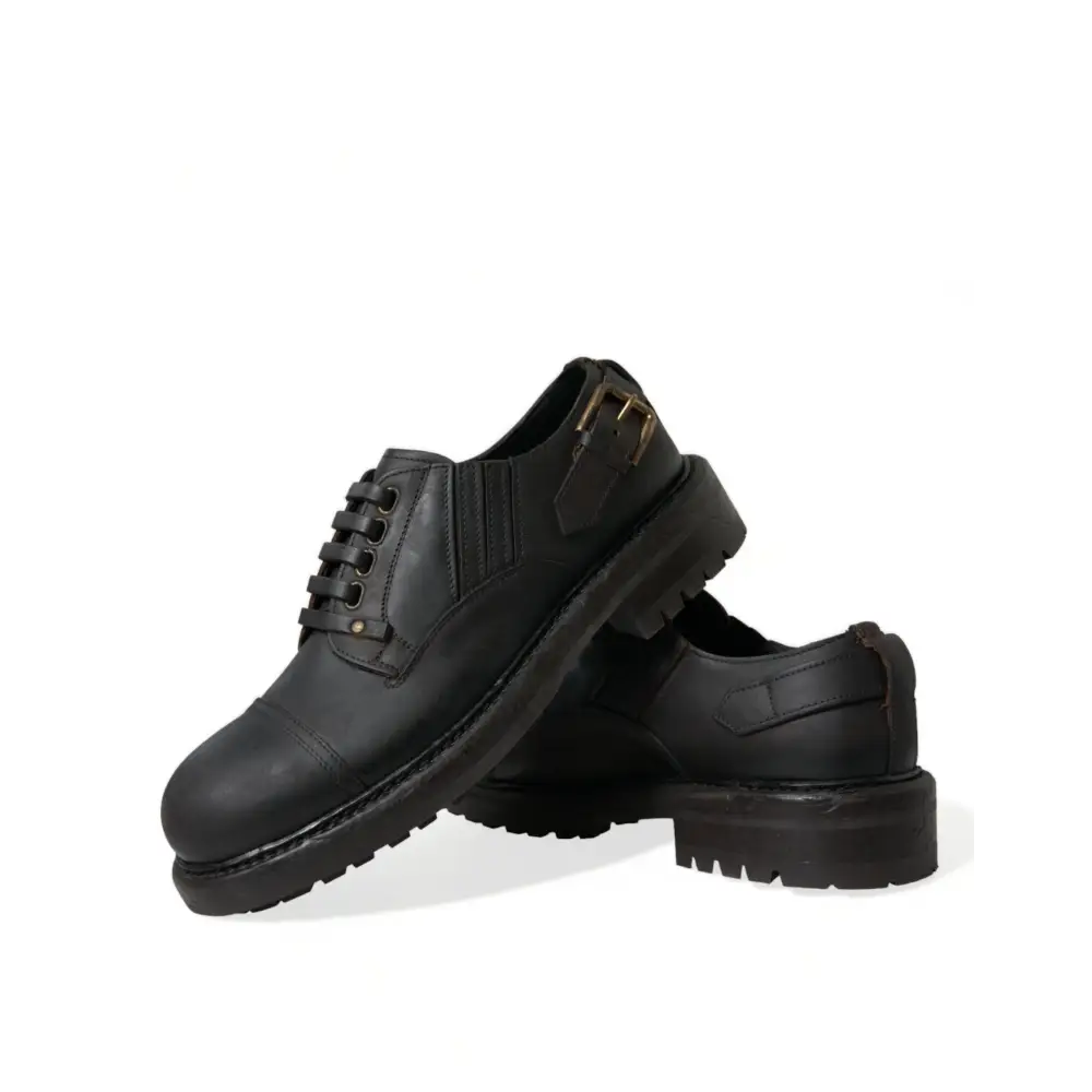 Dolce & Gabbana Braun Leder Lace Up Derby Männer Kleid Schuhe