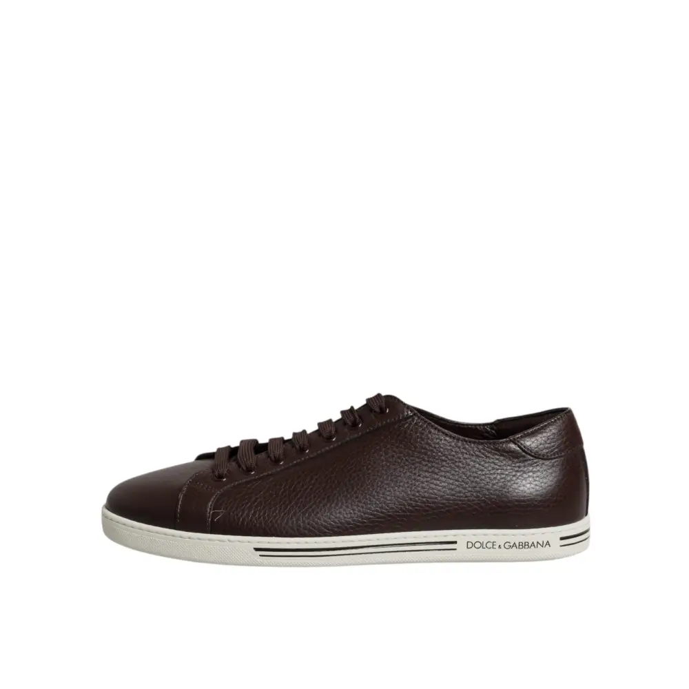 Dolce & Gabbana Braun Low Top Männer Saint Tropez Turnschuhe Schuhe - EU41/US8