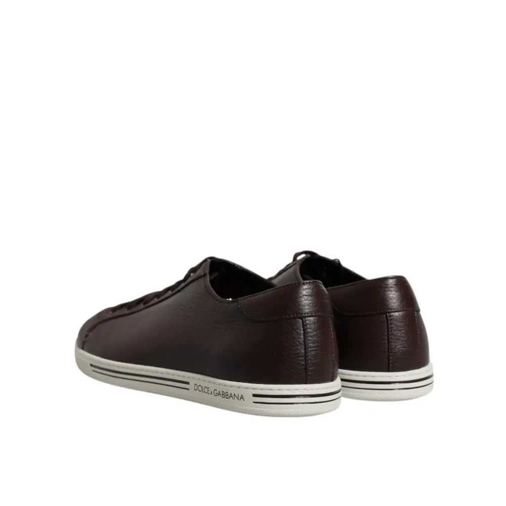 Dolce & Gabbana Braun Low Top Männer Saint Tropez Turnschuhe Schuhe - EU41/US8