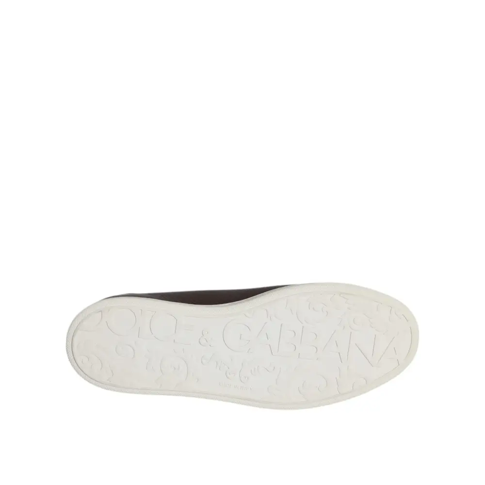 Dolce & Gabbana Braun Low Top Männer Saint Tropez Turnschuhe Schuhe - EU41/US8