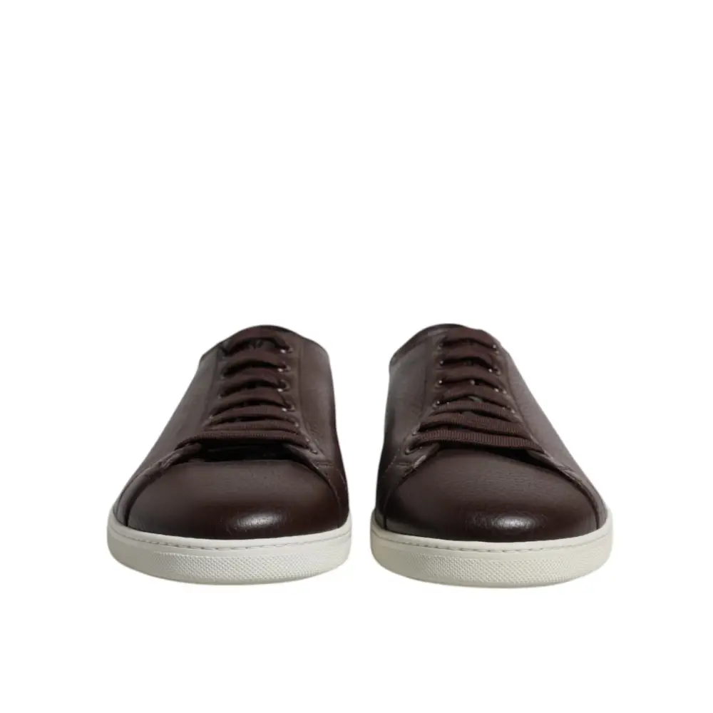 Dolce & Gabbana Braun Low Top Männer Saint Tropez Turnschuhe Schuhe - EU41/US8