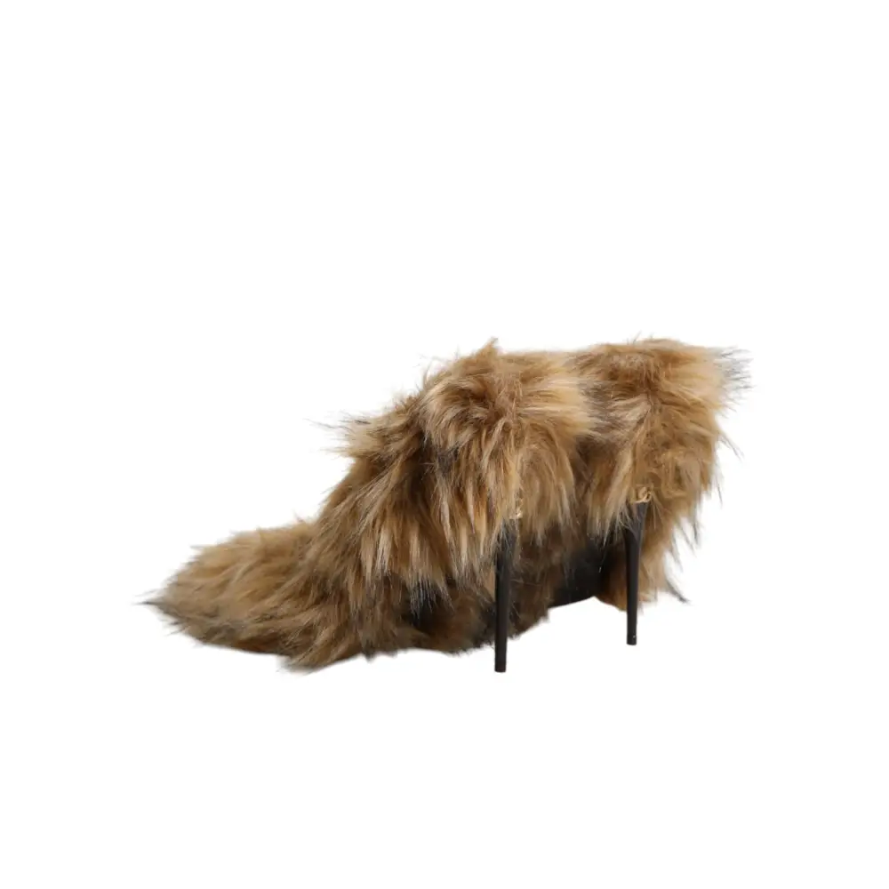 Dolce & Gabbana Braune Fellleder-Pumps mit hohem Absatz - EU39/US8.5