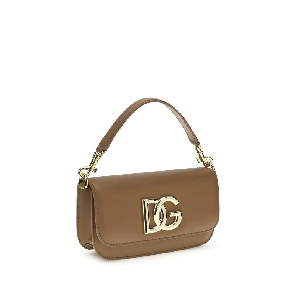 Dolce & Gabbana Braune Kalbsleder Bos Taurus Handtasche