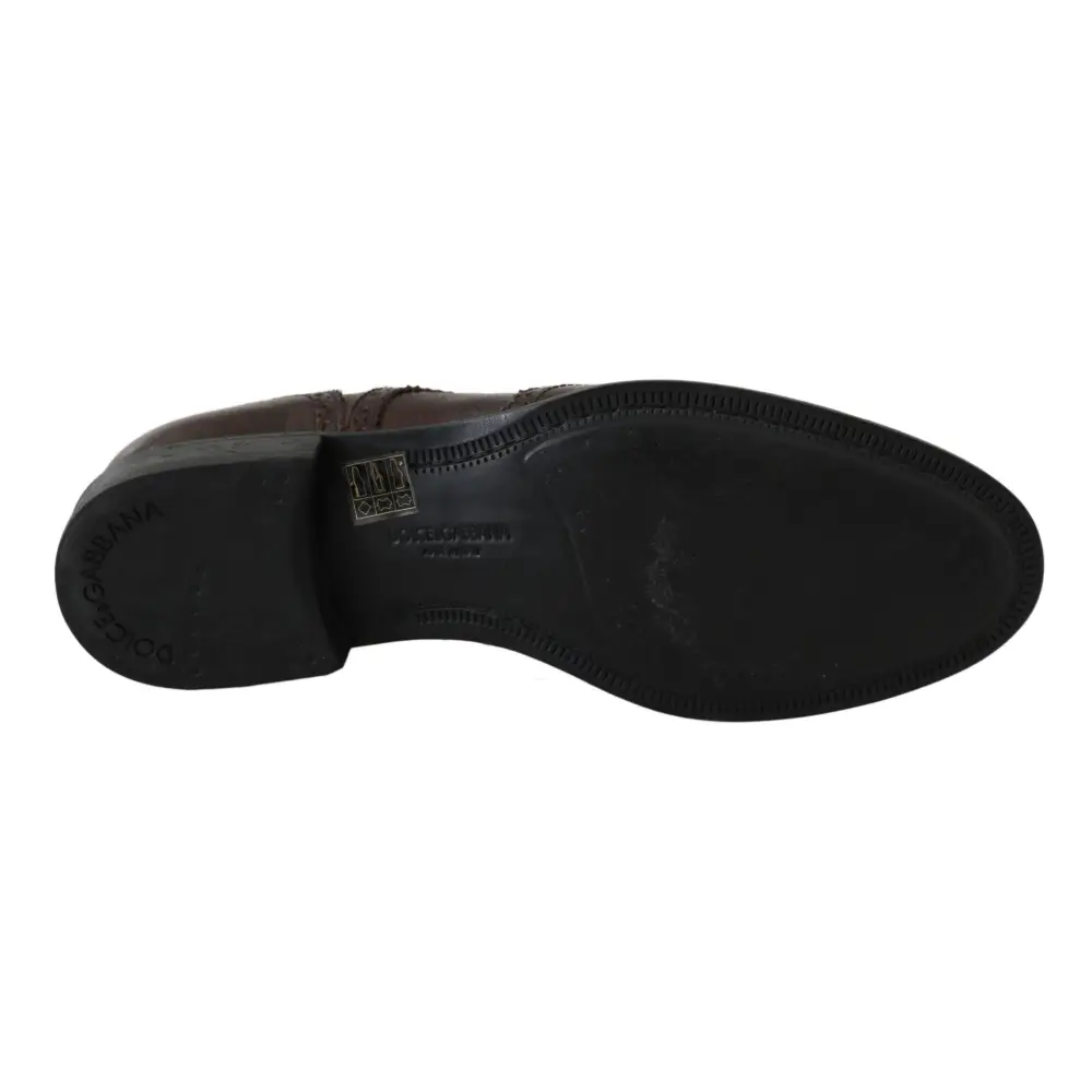 Dolce & Gabbana Braune Leder Brogue Derby Dress Schuhe - EU44.5/US11.5