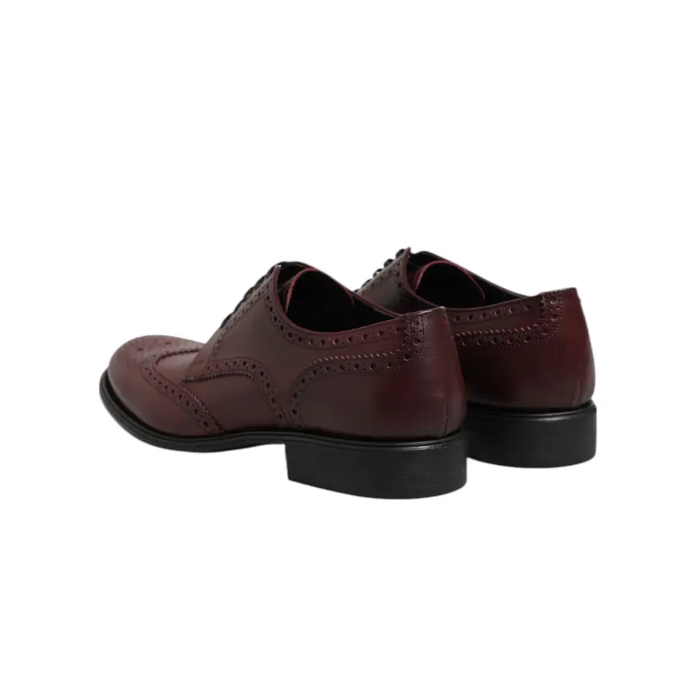 Dolce & Gabbana Braune Leder Schnürschuhe Derby Dress - EU42/US9