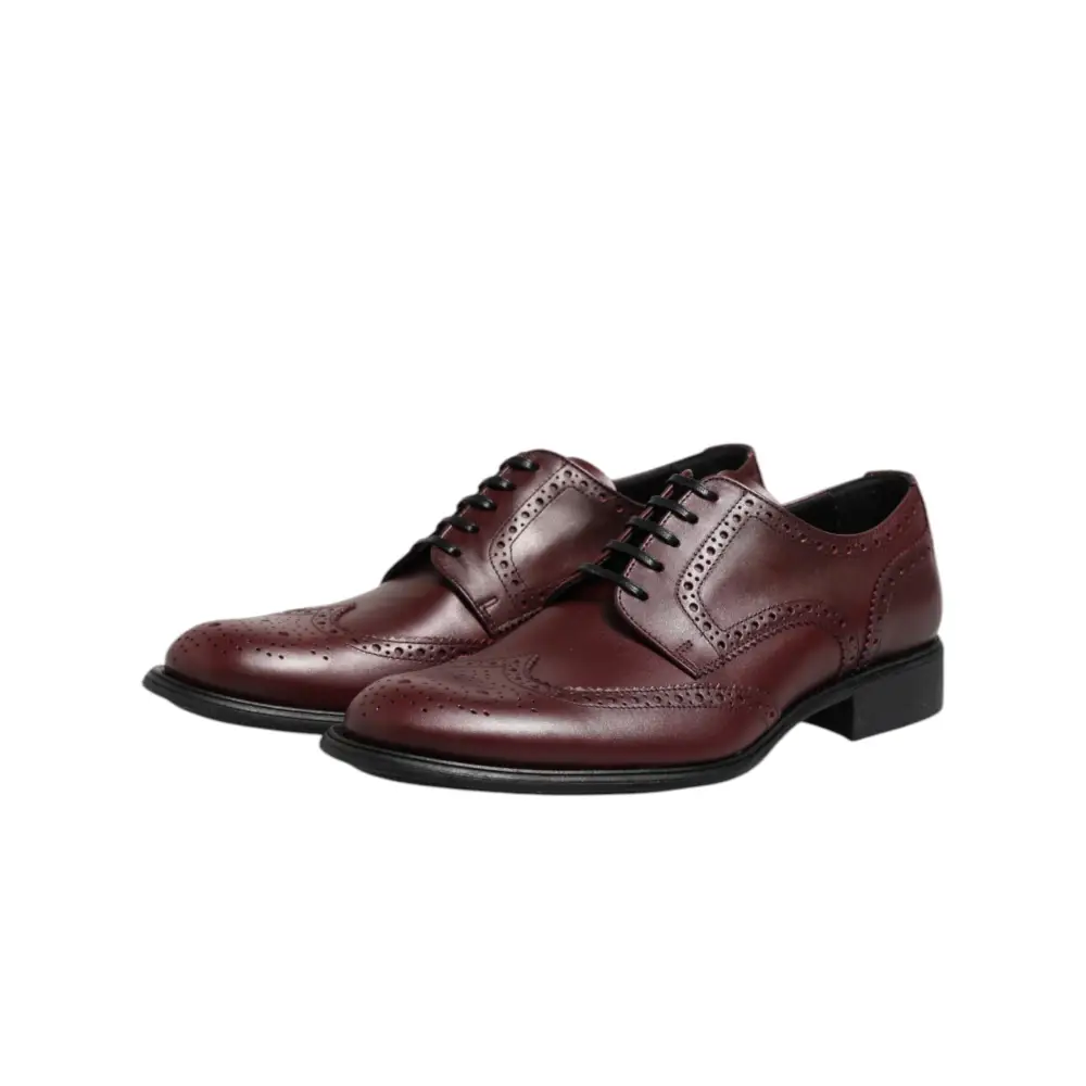 Dolce & Gabbana Braune Leder Schnürschuhe Derby Dress - EU42/US9