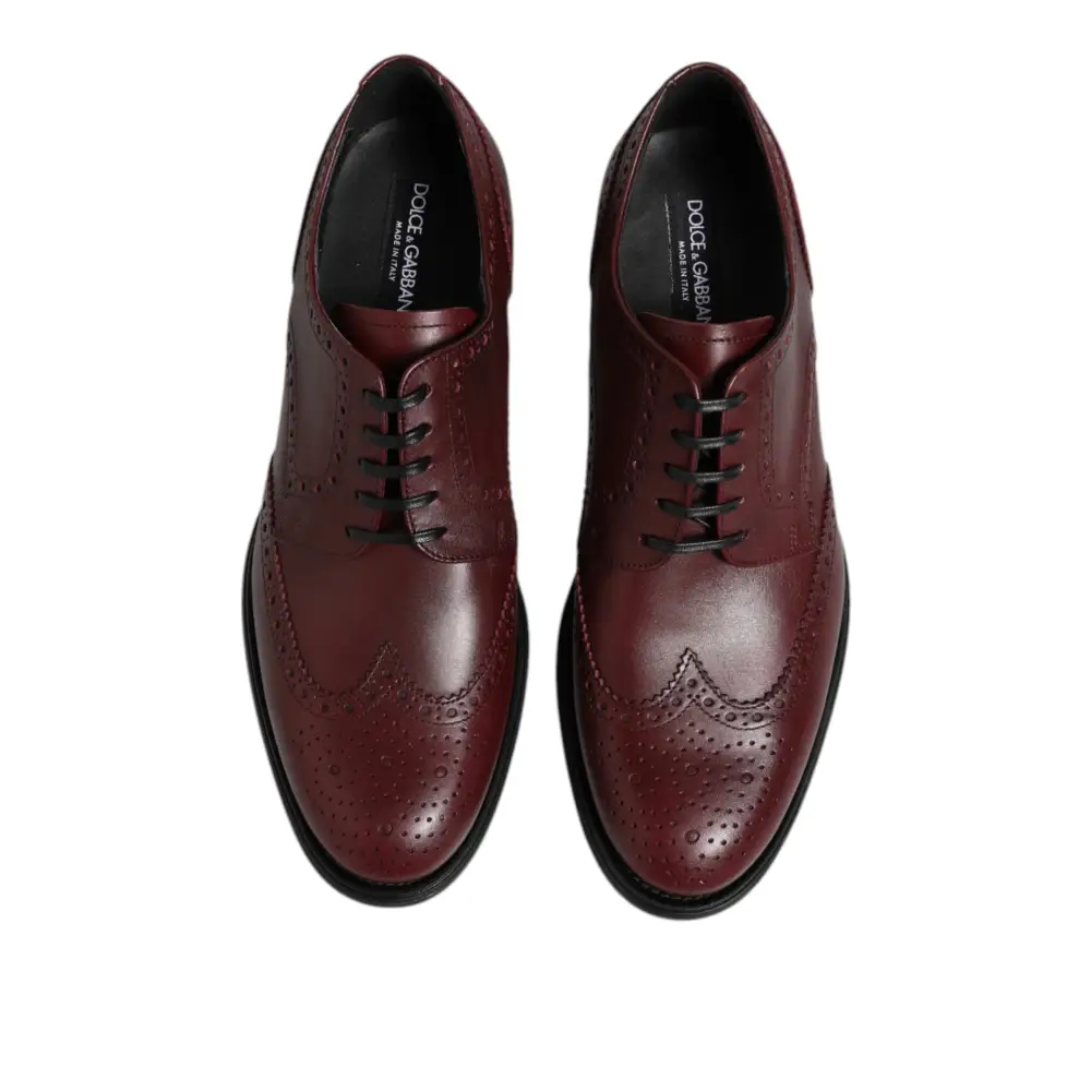 Dolce & Gabbana Braune Leder Schnürschuhe Derby Dress - EU42/US9