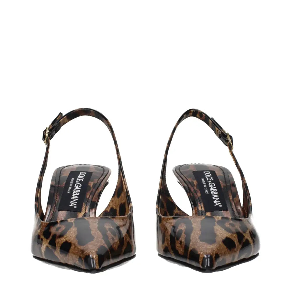 Dolce & Gabbana Braune Leder-Stilettosandalen - EU36.5/US6.5