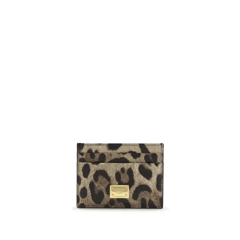 Dolce & Gabbana Braunes Kalbsleder Bos Taurus Geldbörse