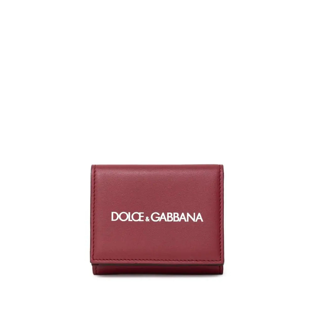 Dolce & Gabbana Brieftasche aus rotem Kalbsleder