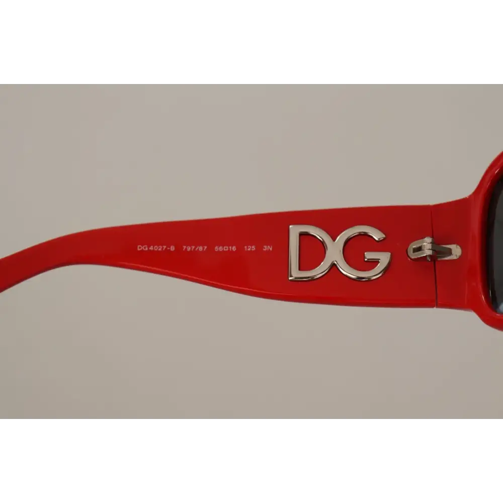 Dolce & Gabbana DG4027 Red Crystal Black Lens Shades Sonnenbrille