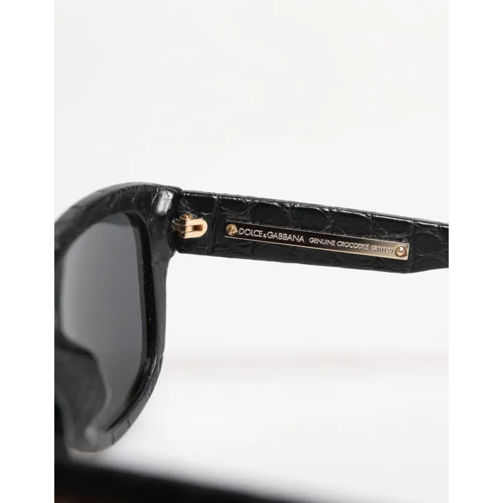 Dolce & Gabbana DG4177 Sonnenbrille mit Lederrahmen und getönten Gläsern