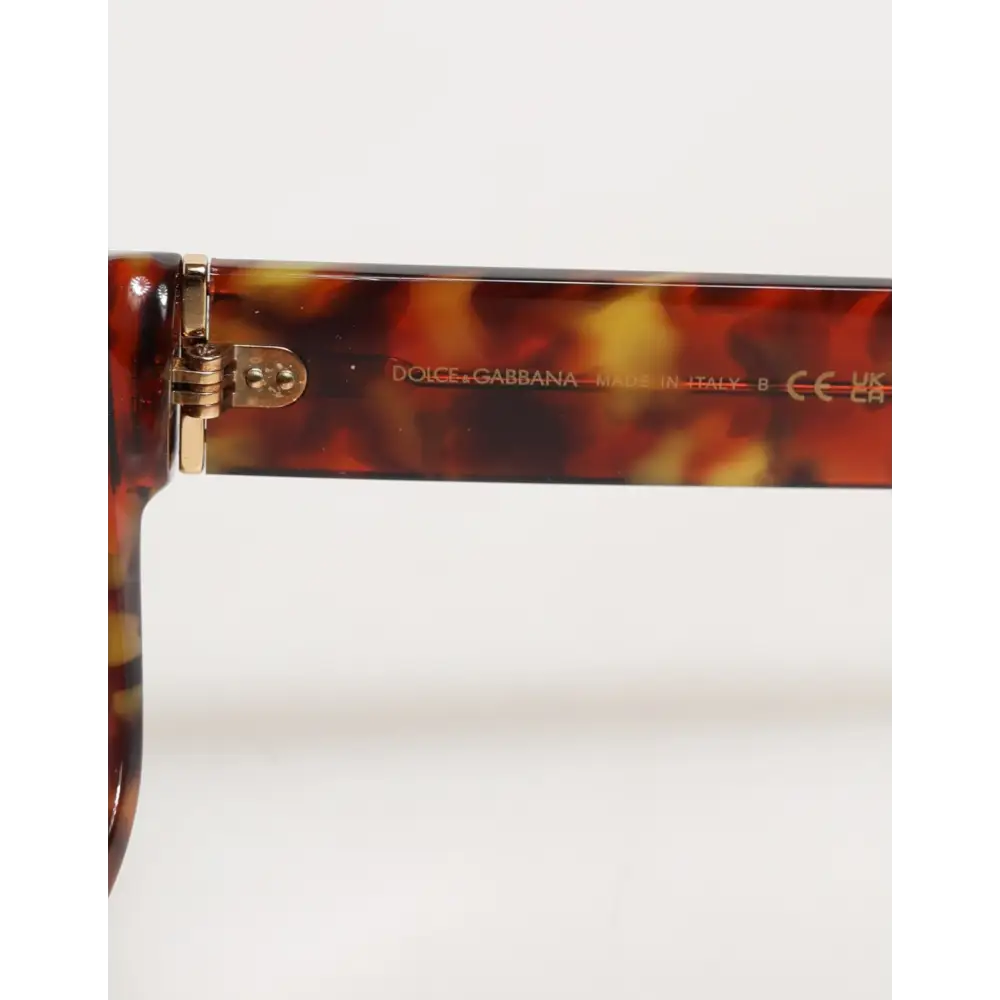 Dolce & Gabbana DG4338F Havana-Braun Vollrand-Sonnenbrille mit runden Gläsern