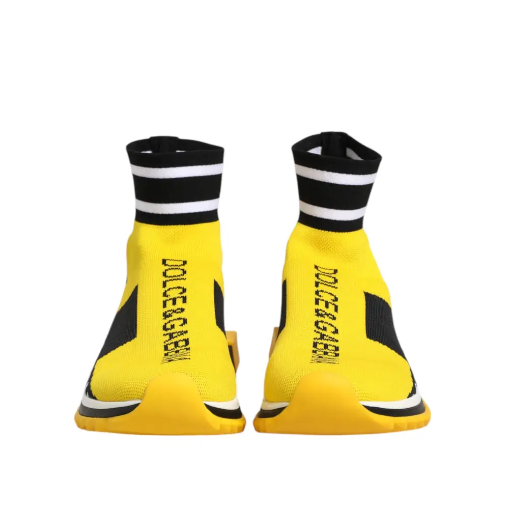 Dolce & Gabbana Gelb Schwarz Sorrento Socken Sneakers Schuhe