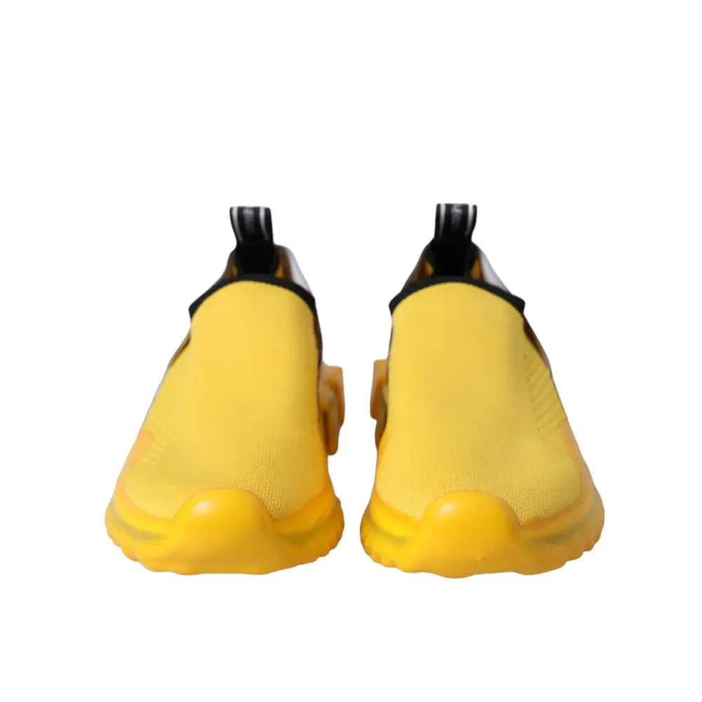 Dolce & Gabbana Gelb Sorrento Slip On Sneakers Frauen Schuhe