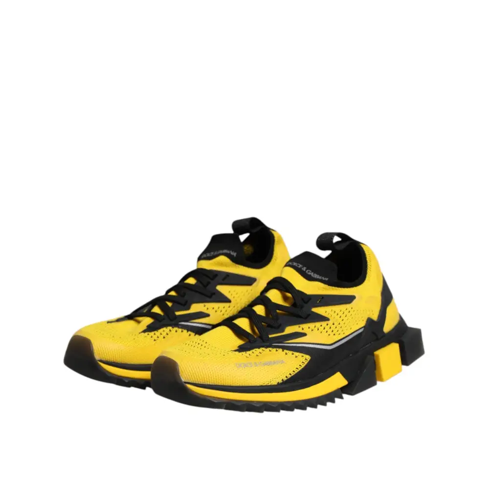 Dolce & Gabbana Gelb SORRENTO Sport Stretch Turnschuhe Schuhe - EU40.5/US7.5