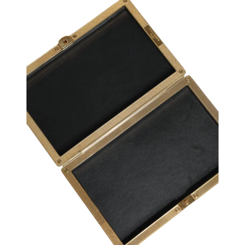 Dolce & Gabbana Gold Kristall Bifold Clutch Abend Party Frauen Geldbörse Tasche