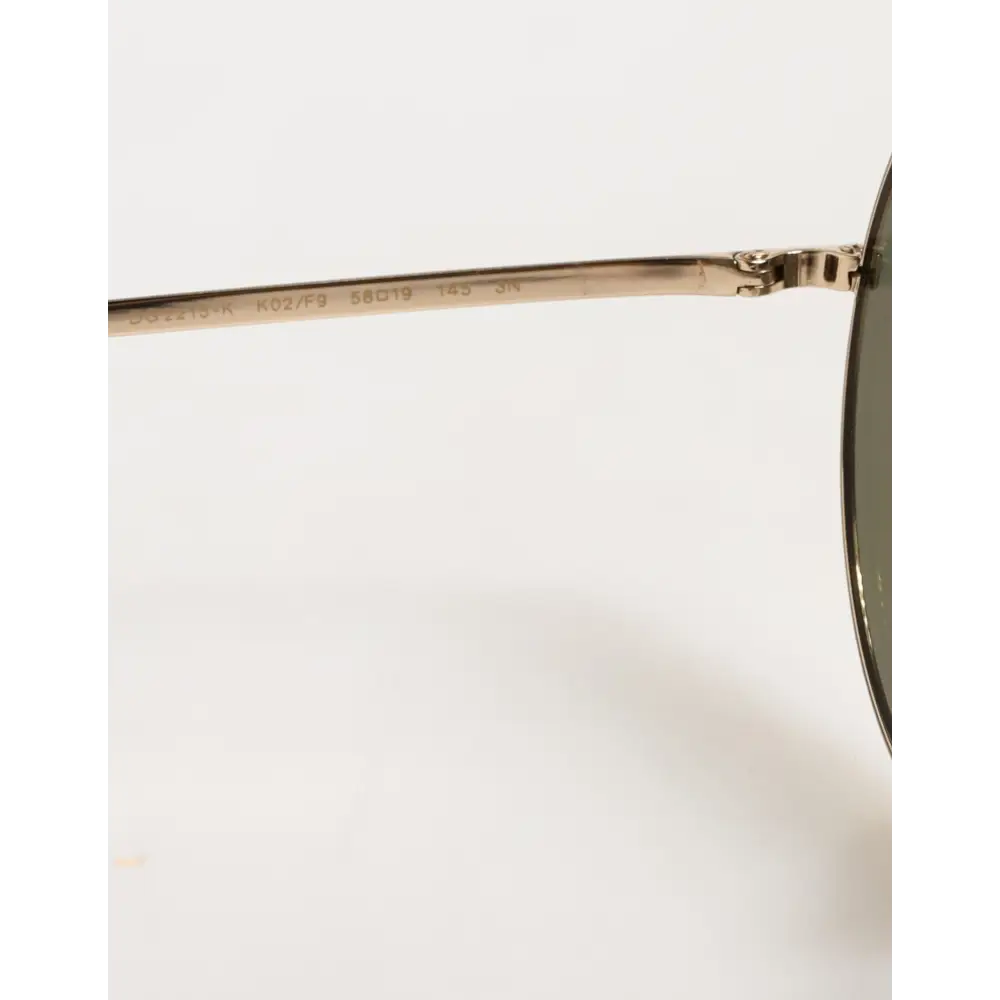 Dolce & Gabbana Goldene Metall-Sonnenbrille im Rundstil