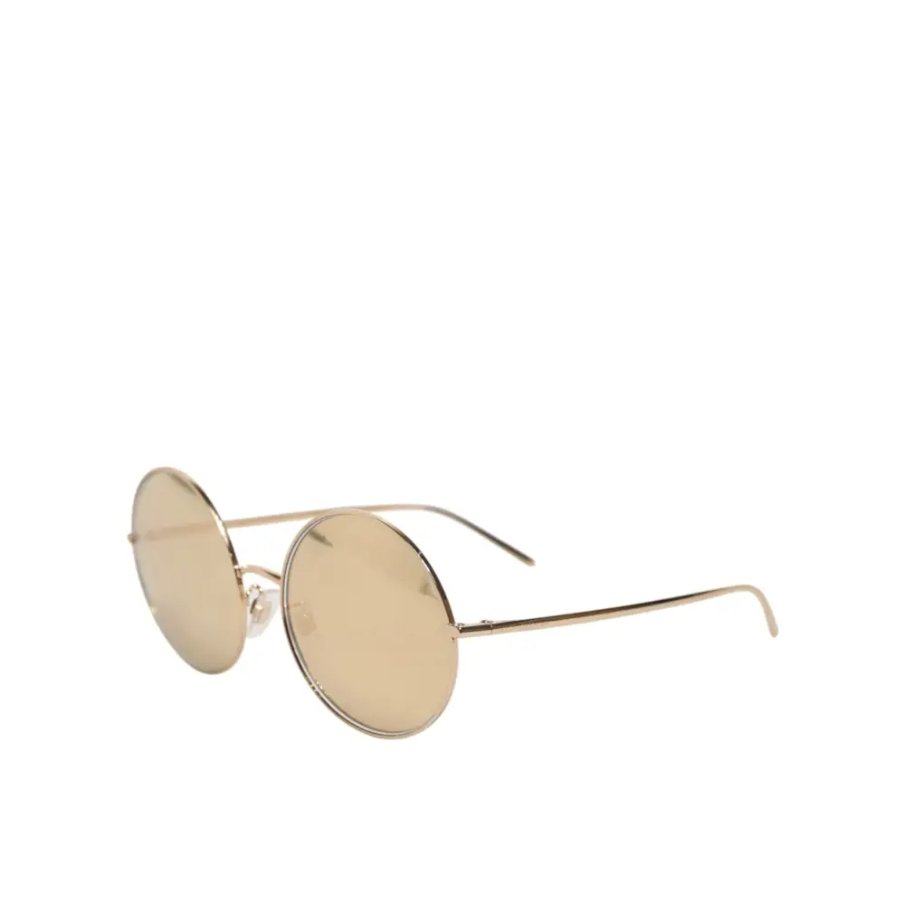 Dolce & Gabbana Goldene Metall-Sonnenbrille im Rundstil