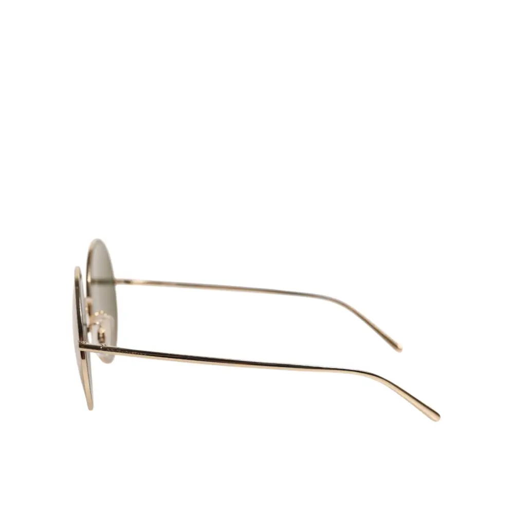 Dolce & Gabbana Goldene Metall-Sonnenbrille im Rundstil