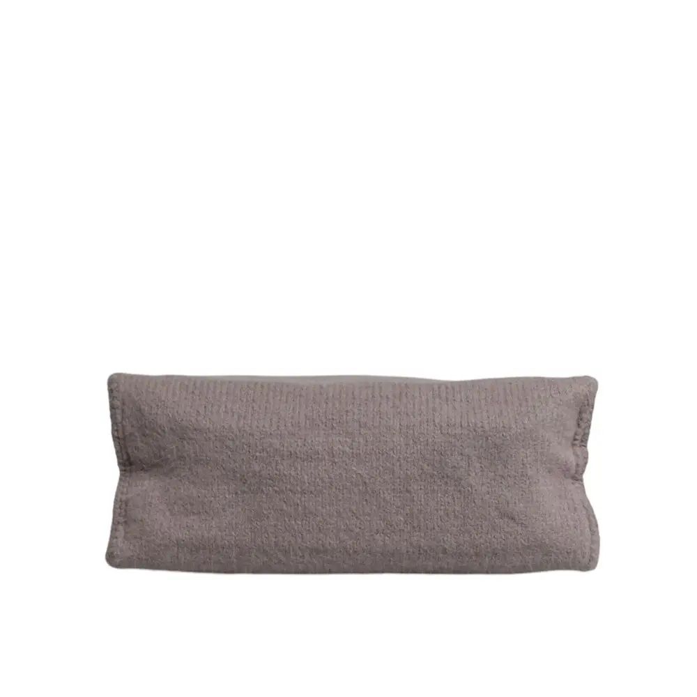 Dolce & Gabbana Graue Alpakawolle Logo-Plakette Tote Umhängetasche