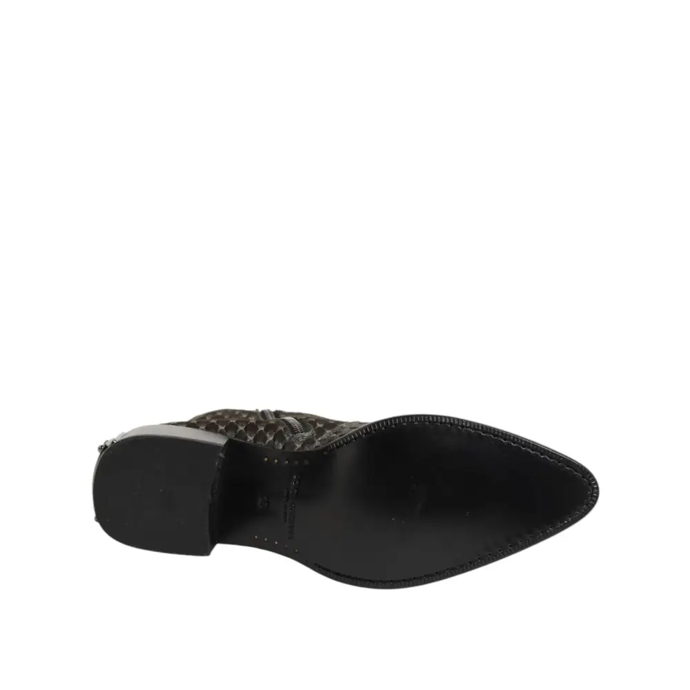 Dolce & Gabbana Graue Baumwolle Samt Mid Calf Kurze Stiefel Schuhe - EU44/US11