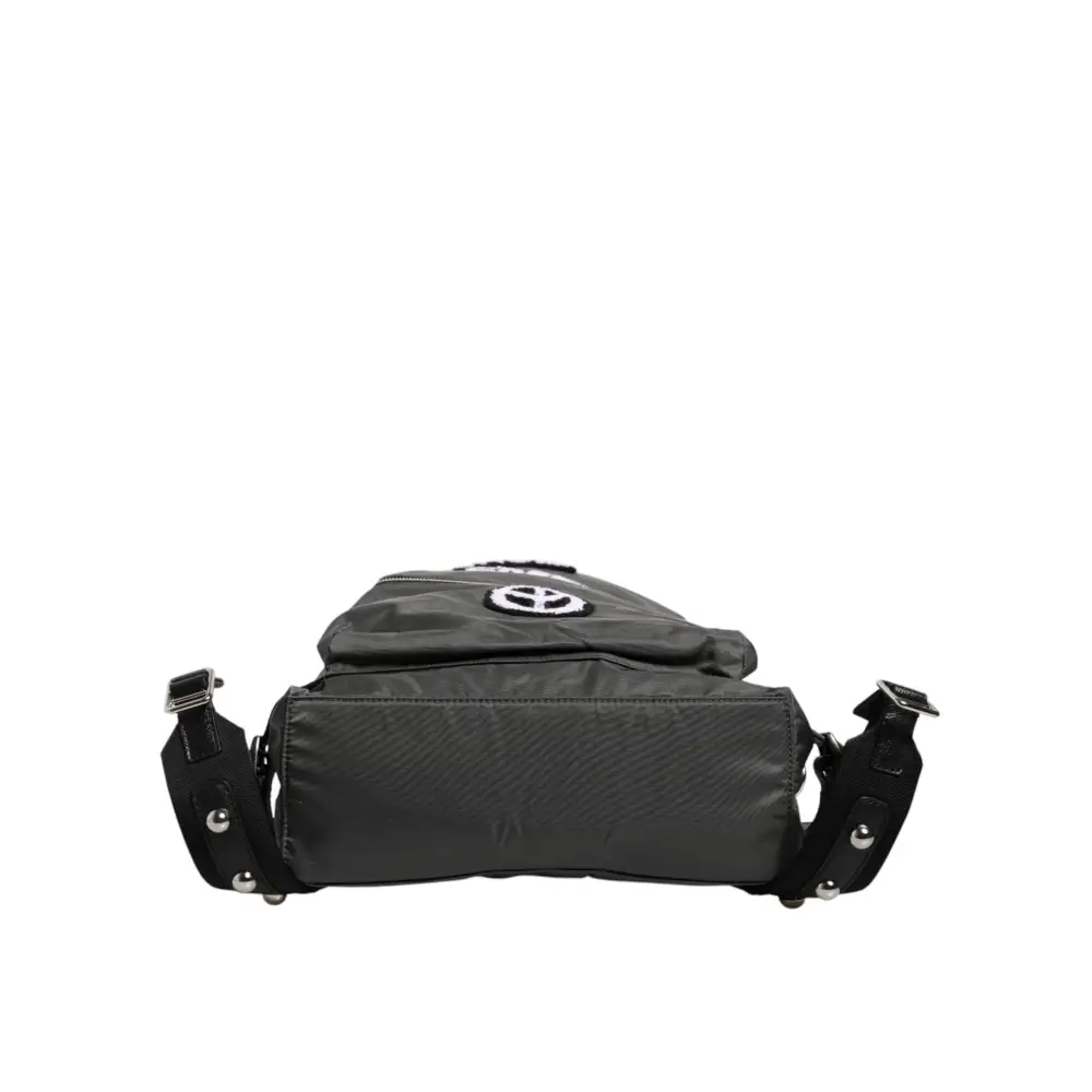 Dolce & Gabbana Graue Nylon Prince Forever Schule Reise Rucksack Tasche