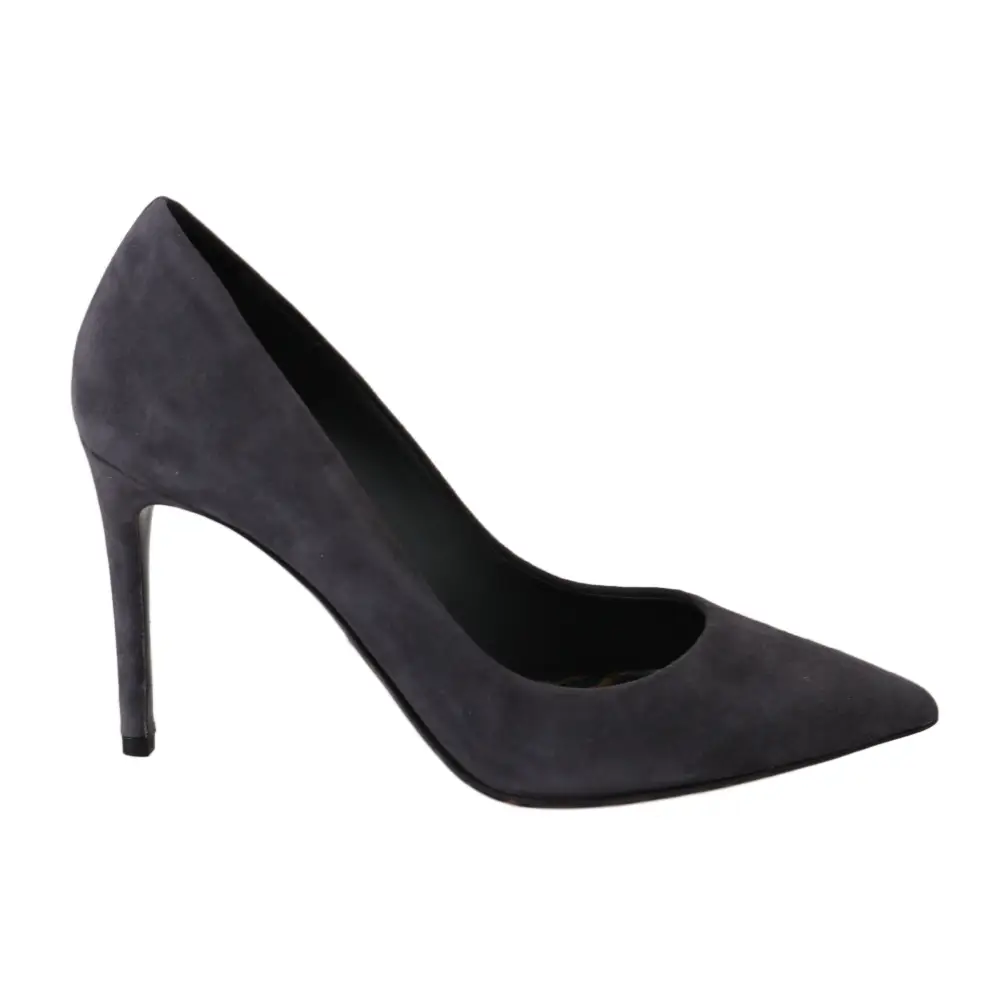 Dolce & Gabbana Graue Wildleder Leder Stiletto Schuhe Heels - EU40.5/US10