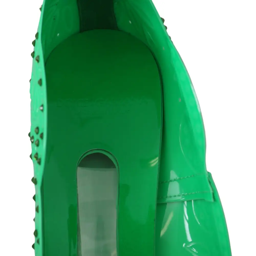 Dolce & Gabbana Grün Kristall Floral CINDERELLA Heels Schuhe - EU39/US8.5